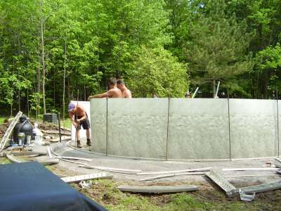Above Ground Pool Installation of Wall