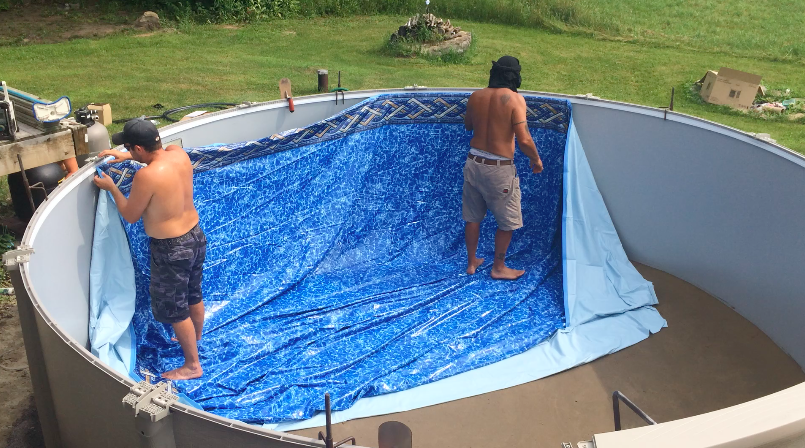 pool install liner ground above installation steps clipped onces everywhere feet try using aboveground