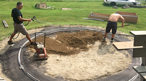 pool ground above sand install steps base installation pools step